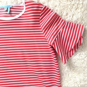 Draper James Pink Stripe Ponte Top